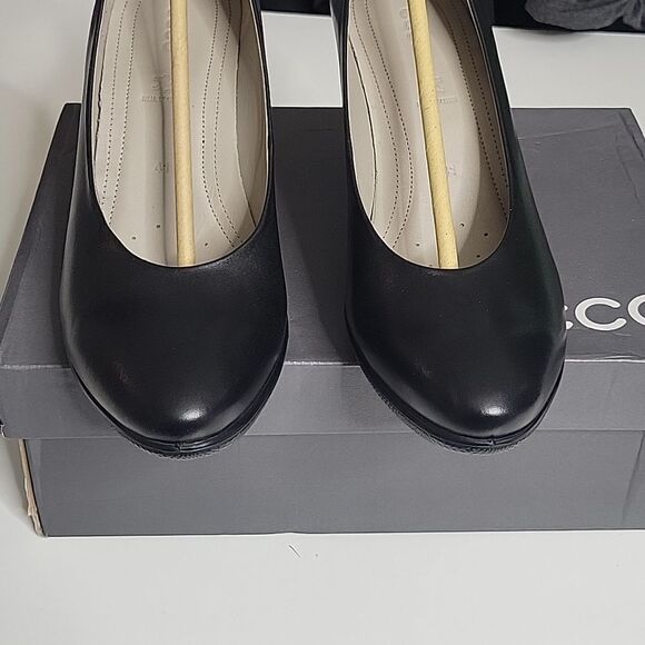 $170 ECCO LEATHER NO SLIP COMFORT CAREER FLIGHT ATTENDANT HEELS 41 10 10.5 NEW - Picture 5 of 12